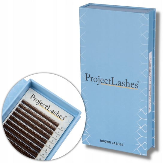 Rzęsy Project Lashes CC 0,07 5-12mm JASNY brąz Project Lashes