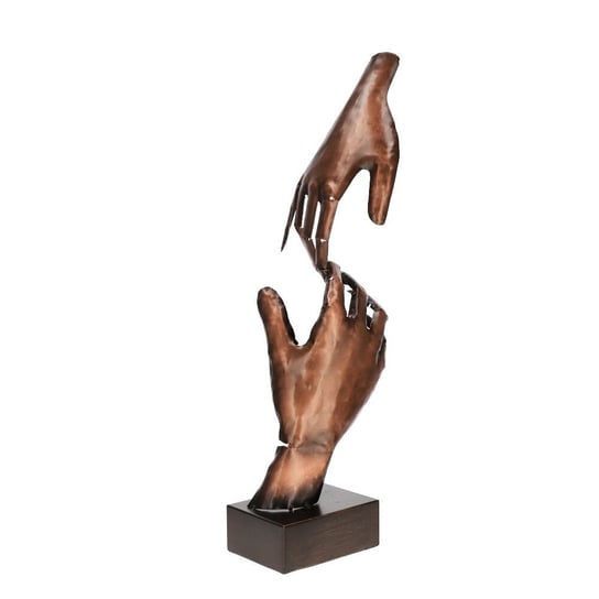 Rzeźba figurka metalowa DOTYK Rustykalne Uchwyt