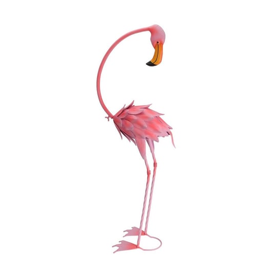 Rzeźba ogrodowa ptak FLAMING różowy metalowy 70cm ProGarden