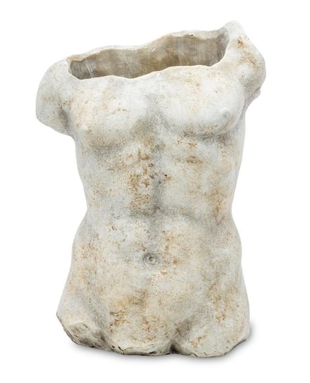 Rzeźba PIGMEJKA tors męski, szary, 29x20,5x13 cm Pigmejka