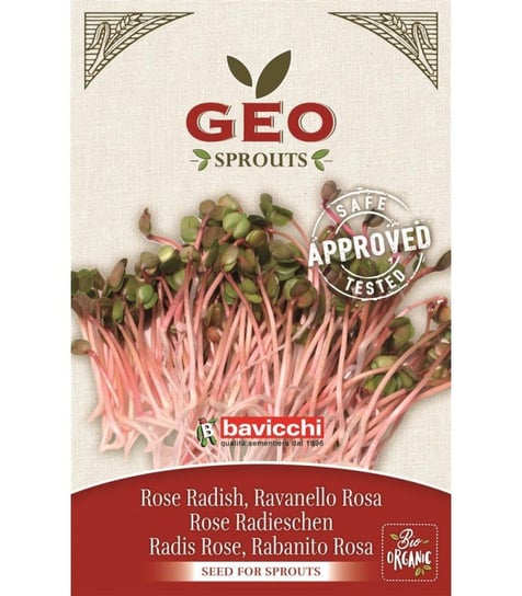 Rzodkiewka różowa - nasiona na kiełki GEO, certyfikowane, 20g, Bavicchi (VRV1403) Bavicchi