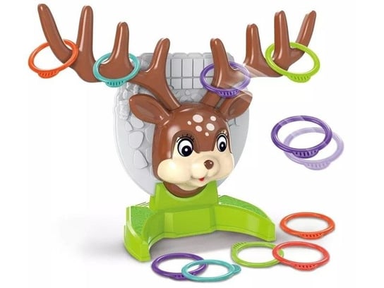 Rzucanie Obręczy Ringo, Jelonek + Obręcze,  Deer Ring Game gra zręcznościowa Zabawkowy Zawrót Głowy Zabawkowy Zawrót Głowy