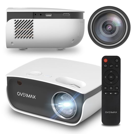 RZUTNIK DOMOWY FULL HD PROJEKTOR 16:9 1920 x 1080 1kg LED USB + HDMI Pilot Overmax