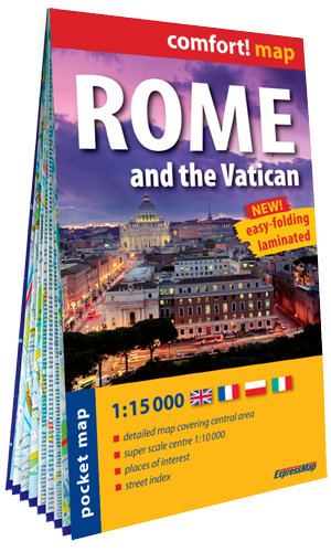 Rzym i Watykan (Rome and the Vatican). Plan miasta 1:15 000 Opracowanie zbiorowe