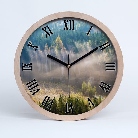 Rzymski cichy drewniany zegar mgła w lesie fi 30, Tulup Tulup