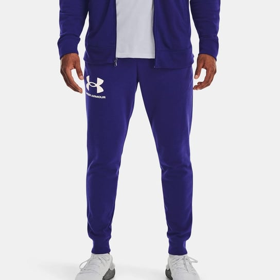 S Spodnie UA Rival Terry Jogger 1361642 468 granatowy S Under Armour