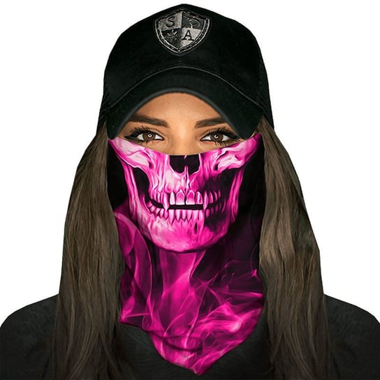 SA Co. Chusta Wielofunkcyjna Face Shield™ Skull Tech Pink Crow SA Co.