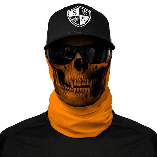 SA Co. Chusta Wielofunkcyjna Face Shield™ Tactical Orange Skull SA Co.