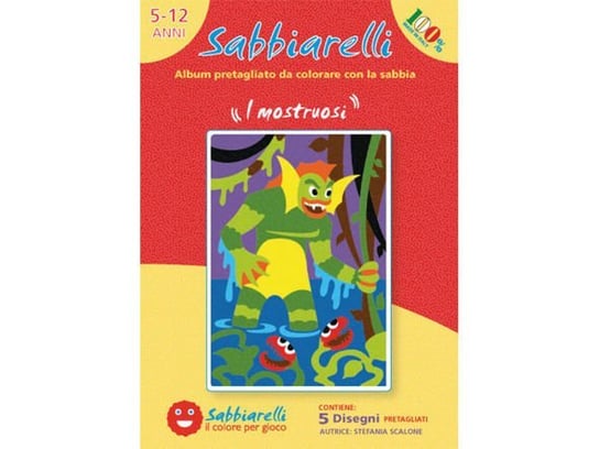 Sabbiarelli, album do kolorowania magicznym piaskiem Potwory Sabbiarelli