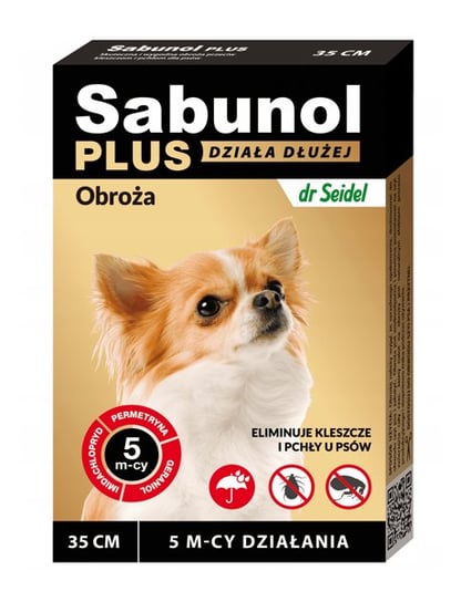 Sabunol Plus - obroża przeciw pchłom i kleszczom dla psa 35 cm DermaPharm