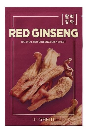 SAEM, Natural Mask Sheet, Maska na tkaninie, Red Ginseng, 21ml SAEM