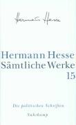 Sämtliche Werke 15 Hesse Hermann
