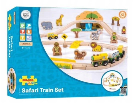 Safari drewniany zestaw kolejowy BJT069 Bigjigs Toys Bigjigs