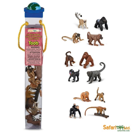Safari Ltd 680604 Małpy i małpiatki w tubie Safari