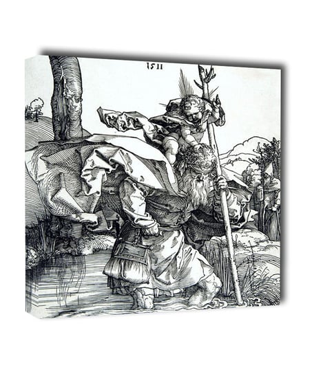 Saint Christopher, Albrecht Durer - Obraz Na Płótnie 30X30 Cm Galeria Plakatu