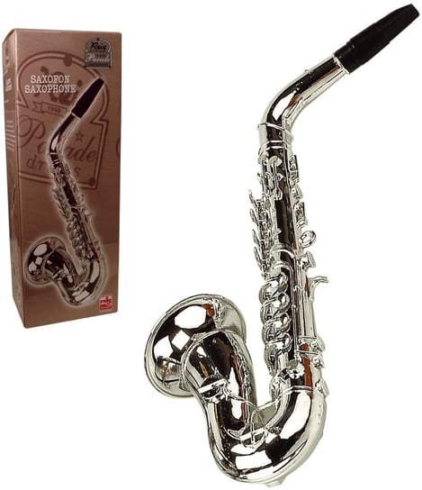 Saksofon dla dzieci, reig deluxe srebrny, 33 cm reig