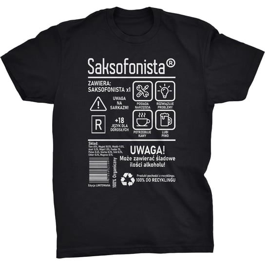 Saksofonista Etykieta Koszulka Dla Saksofonisty GILDAN