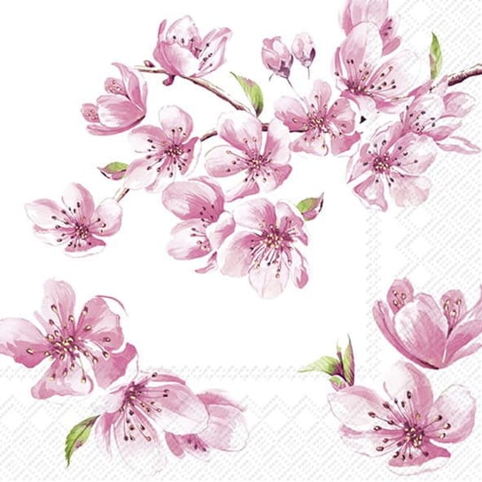 SAKURA serwetki ozdobne papierowe - 33x33 cm - kwiaty wiśni Inna marka