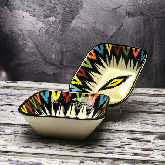 Salaterka ceramiczna ręcznie zdobiona „Kalejdoskop myśli” szerokość 14cm Inny producent