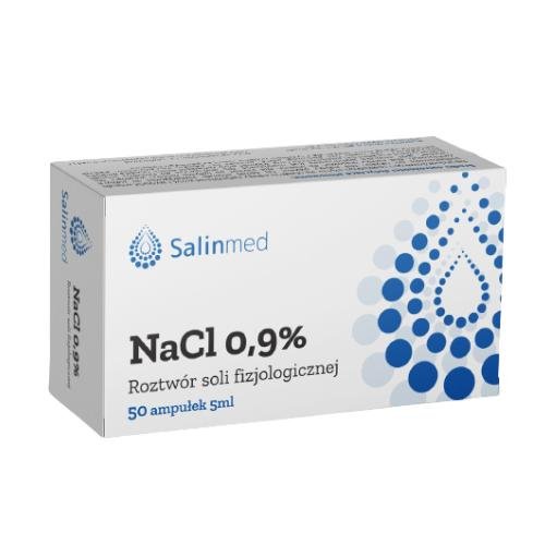 Salinmed NaCl 0,9%, sól fizjologiczna 5mlx50 sztuk Salinmed