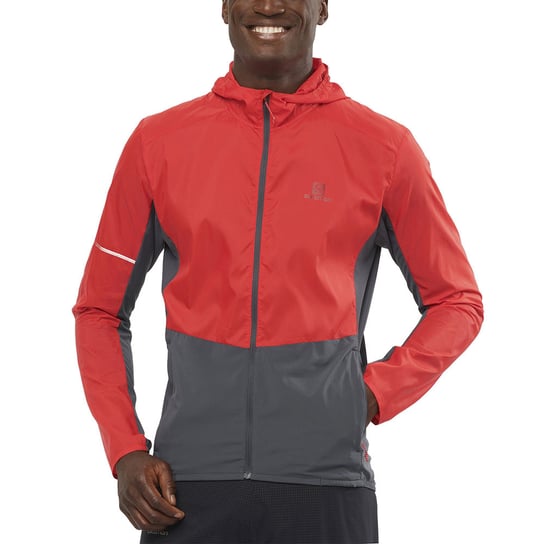 Salomon Agile FZ Hoodie M Czerwono-Szara (LC1494500) Salomon