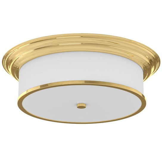 Salonowa Lampa sufitowa Famburo okrągły plafon złoty z tkaniny Orlicki Design