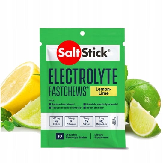 SaltStick Electrolyte Fastchews Lemon Lime / elektrolity o smaku cytrynowym SaltStick