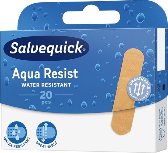 Salvequick, Aqua Resist, plastry wodoodporne, 20 szt. Salvequick