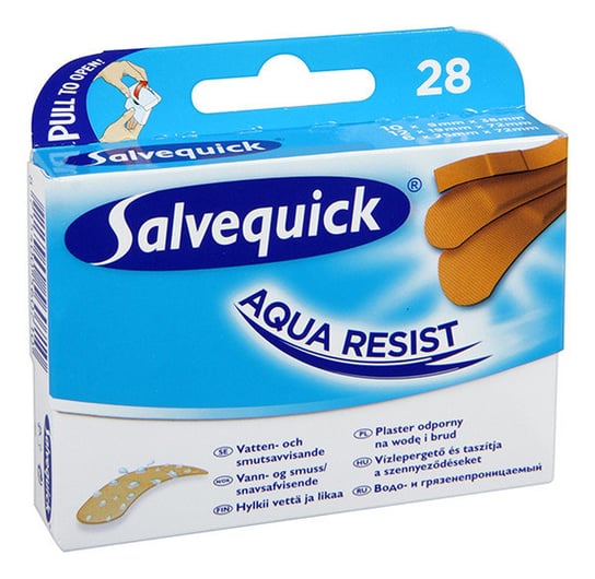 Salvequick, Aqua Resist, plastry wodoodporne, 28 szt. Salvequick