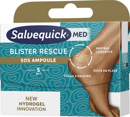Salvequick, Blister Rescue plastry na pęcherze na piętach 5szt. Salvequick