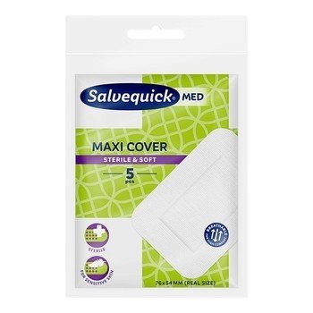 Salvequick Med Maxi Cover Plastry na większe rany 5 szt Salvequick