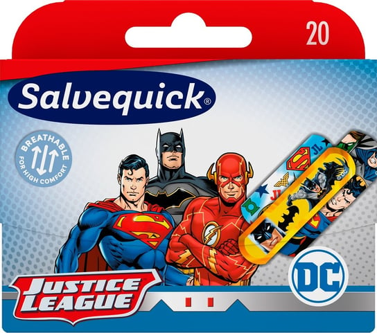 Salvequick, plastry, Justice League, 20 szt. Salvequick