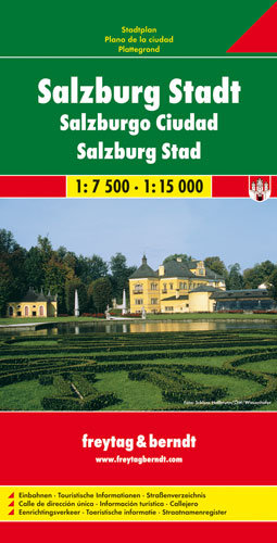 Salzburg. Mapa 1:7 500 / 1:15 000 Freytag & Berndt