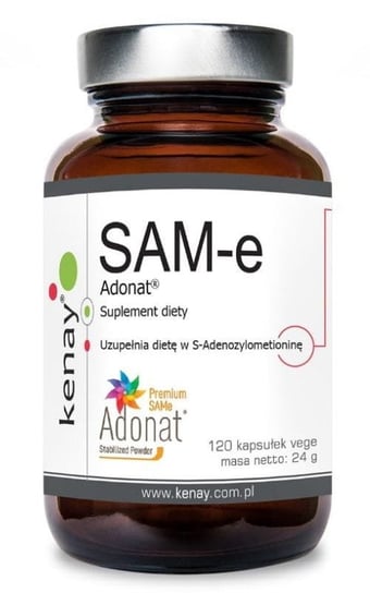 SAM-e S-Adenosyl-L-Methionine (120 kapsułek) Adonat  Kenay Kenay