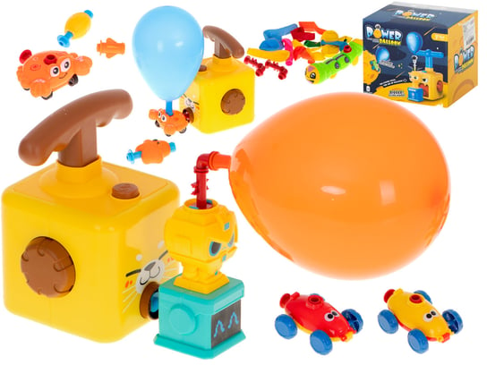 SAMOCHÓD AERODYNAMICZNY wyrzutnia balonów kot | auto | balony | robot ikonka