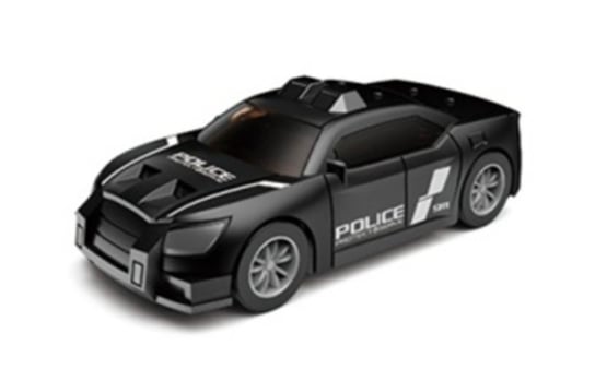 Samochód auto metalowe resorak policja czarny 7cm ikonka
