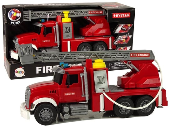 Samochód Ciężarówka Straż Pożarna, Czerwona Woda Dźwięki Światła Lean Toys