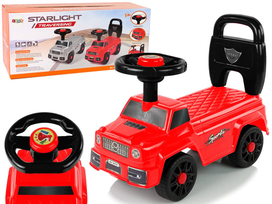 Samochód Jeździk QX-5500- 2 Klakson Oparcie Czerwony Lean Toys