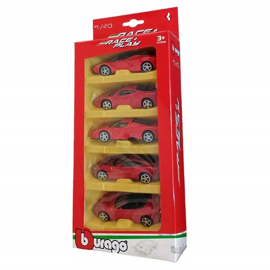 Samochody Ferrari Zestaw Resoraków Bburago 1:43 Metalowe Auta Bburago