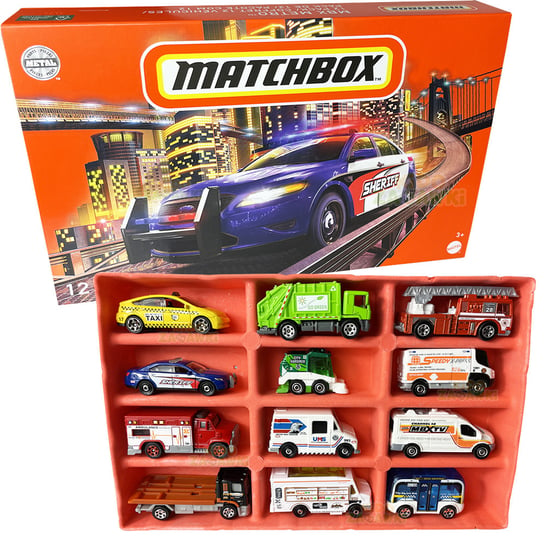 Samochodziki Matchbox Auta Miejskie 12 Pak Mattel Matchbox