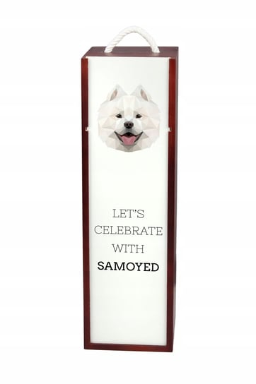 Samojed Pudełko na wino z geometrycznym psem Inna marka
