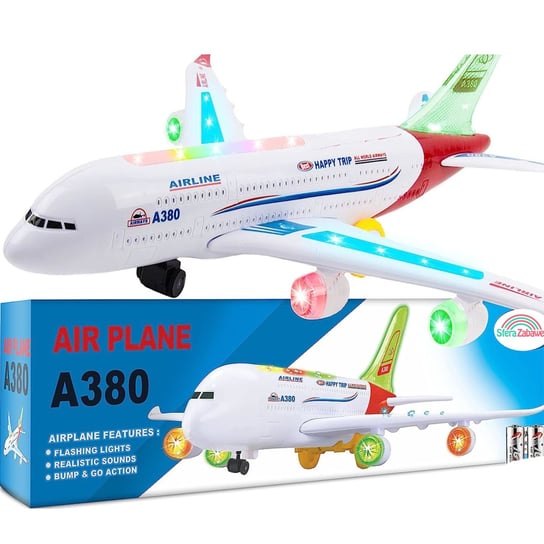 Samolot pasażerski duży interaktywny Realistyczny Model Samolotu: Airbus A380 Dla Dzieci Sferazabawek