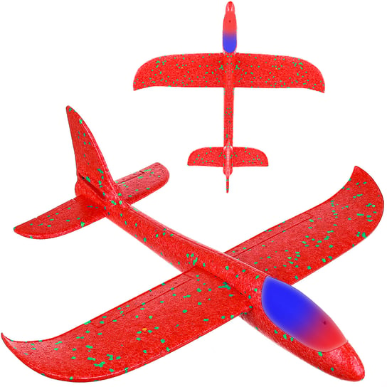 Samolot Styropianowy Duży Szybowiec Rzutka LED XL KRUZZEL Kruzzel