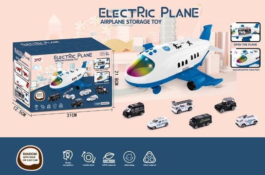 Samolot transporter z samochodami — niebieski Hedo