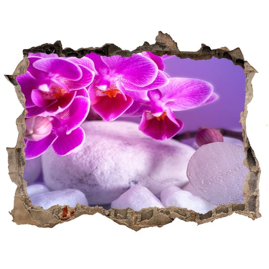 Samoprzylepna dziura na ścianę Orchidea i serce, Tulup Tulup