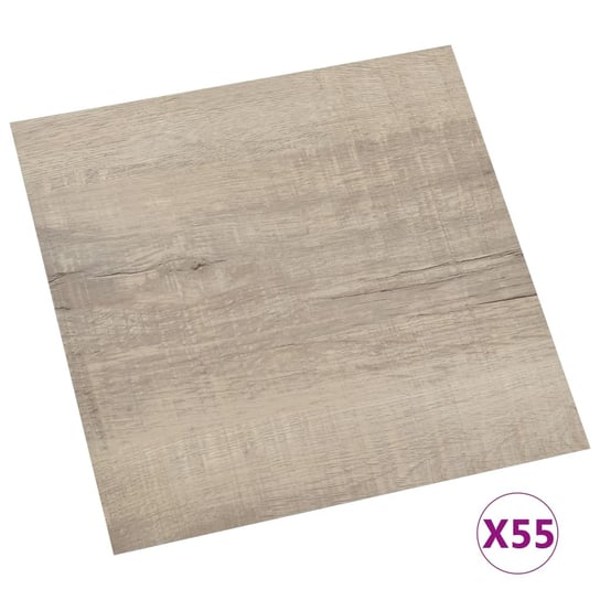 Samoprzylepne panele podłogowe, 55 szt., PVC, 5,11 m², taupe vidaXL