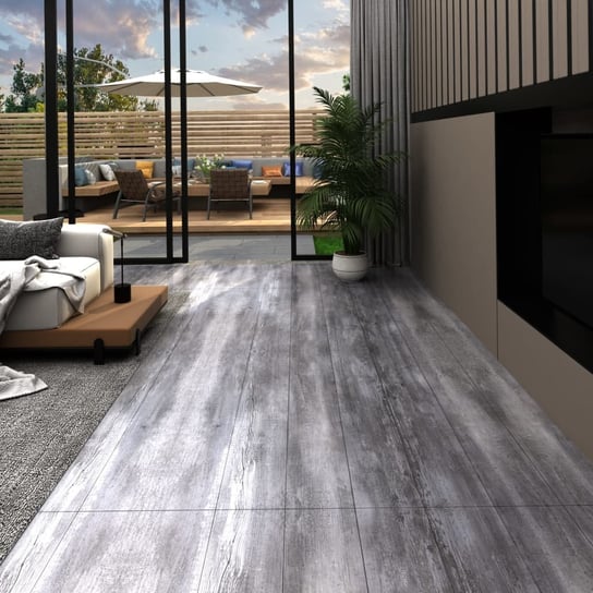 Samoprzylepne panele podłogowe PVC, 2,51 m², 2 mm, szare drewno vidaXL