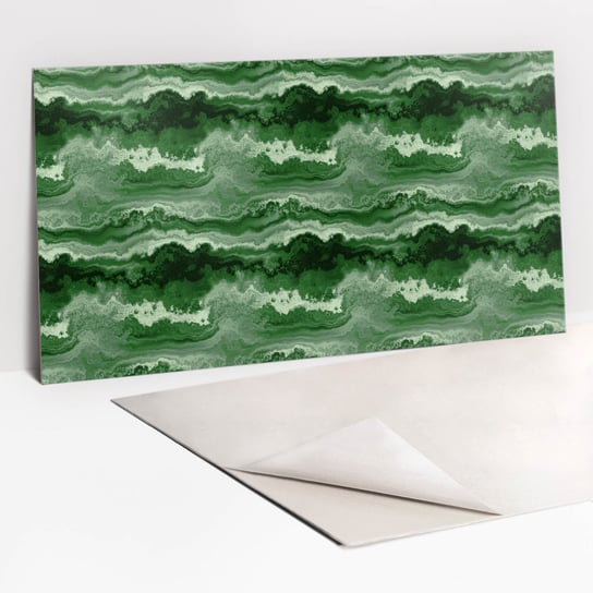 Samoprzylepny Dekor Ścienny 100x50 cm - Zielony motyw marmuru Tulup