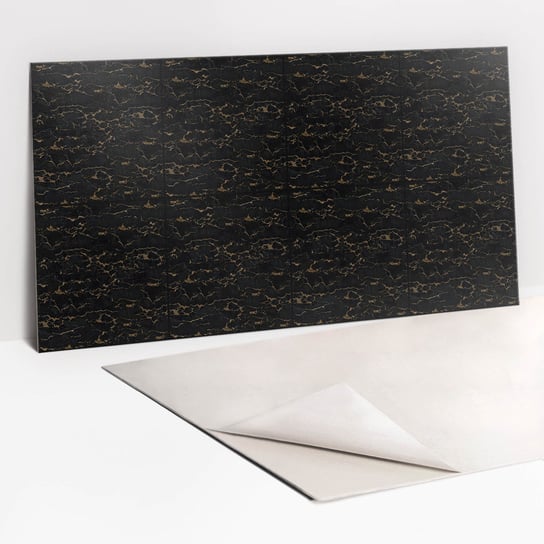 Samoprzylepny Dekor Ścienny 100x50 cm - Złote pęknięcia marmuru Tulup