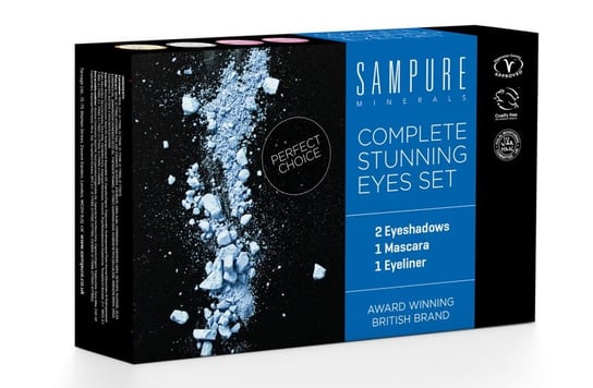 Sampure Minerals, Stunning Eyes Blue Sensation, zestaw kosmetyków, 4 szt. Sampure Minerals